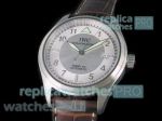 Copy IWC Pilots Mark XV Silver Dial With Leather Strap Watch